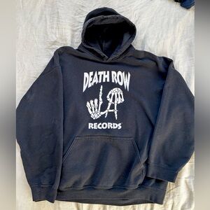 Death row records, vintage hoodie size large.